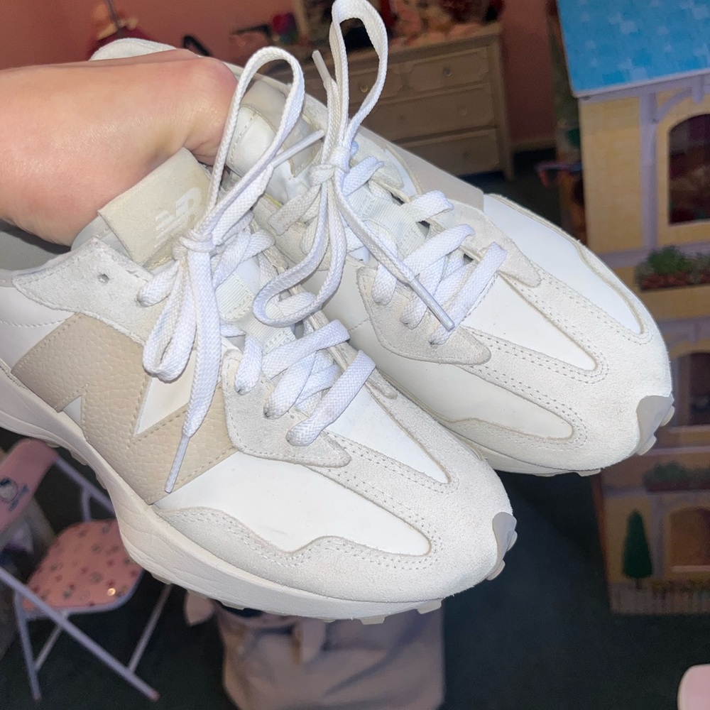 SOLD New Balance White and Cream Chunky Athletic Shoes